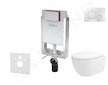 kielle Genesis - Set předstěnové instalace, klozetu Oudee Vortex, sedátka softclose a tlačítka Gemini II, lesklý chrom 30505SZ83