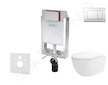 kielle Genesis - Set předstěnové instalace, klozetu Oudee Vortex, sedátka softclose a tlačítka Gemini III, lesklý chrom 30505SZ7