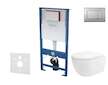 kielle Genesis - Set předstěnové instalace, klozetu Oudee Vortex, sedátka softclose a tlačítka Gemini III, matný chrom 30505SS77