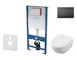 kielle Genesis - Set předstěnové instalace, klozetu Subway a sedátka softclose, CeramicPlus, tlačítko Gemini lll, matná černá SA