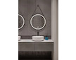 kielle Idolio - Zrcadlo s LED osvětlením a vyhříváním, průměr 59 cm, černá 50324004