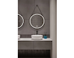 kielle Idolio - Zrcadlo s LED osvětlením a vyhříváním, průměr 59 cm, černá 50324004