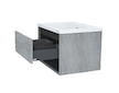 kielle Meara - Skříňka s umyvadlem 60 cm, beton/matná černá 50026S605