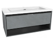 kielle Meara - Skříňka s umyvadlem 90 cm, beton/matná černá 50026S905
