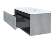 kielle Meara - Skříňka s umyvadlem 90 cm, beton/matná černá 50026S905