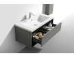 kielle Meara - Skříňka s umyvadlem 90 cm, beton/matná černá 50026S905