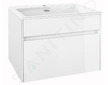 kielle Nefia - Skříňka s umyvadlem 60 cm, lesklá bílá 50027S600