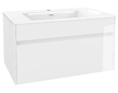 kielle Nefia - Skříňka s umyvadlem 80 cm, lesklá bílá 50027S800