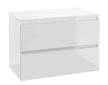 kielle Nefia - Skříňka včetně desky pod umyvadlo 80x55x46 cm, lesklá bílá 50027S830