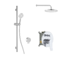kielle Nefia - Sprchový set s baterií pod omítku, pro 2 spotřebiče, s příslušenstvím EcoSpare a tělesem, chrom 20627SP70