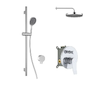 kielle Nefia - Sprchový set s baterií pod omítku, pro 2 spotřebiče, s příslušenstvím EcoSpare a tělesem, chrom 20627SP90