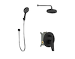 kielle Nefia - Sprchový set s baterií pod omítku, pro 2 spotřebiče, s příslušenstvím EcoSpare a tělesem, matná černá 20627SP134