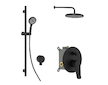 kielle Nefia - Sprchový set s baterií pod omítku, pro 2 spotřebiče, s příslušenstvím EcoSpare a tělesem, matná černá 20627SP74