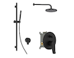kielle Nefia - Sprchový set s baterií pod omítku, pro 2 spotřebiče, s příslušenstvím EcoSpare a tělesem, matná černá 20627SP84