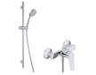 kielle Nefia - Sprchový set s baterií, tyčí, hadicí a sprchovou hlavicí, chrom 20627SN90