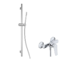 kielle Nefia - Sprchový set s baterií, tyčí, hadicí a sprchovou hlavicí EcoSpare, chrom 20627SN20