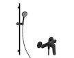 kielle Nefia - Sprchový set s baterií, tyčí, hadicí a sprchovou hlavicí EcoSpare, matná černá 20627SN14