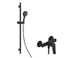 kielle Nefia - Sprchový set s baterií, tyčí, hadicí a sprchovou hlavicí EcoSpare, matná černá 20627SN44