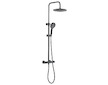 kielle Nefia - Sprchový set s termostatem, 24 cm, 3 proudy, matná černá 20627014E