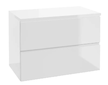 kielle Oudee - Skříňka včetně desky pod umyvadlo 80x55x46 cm, lesklá bílá 50002S820
