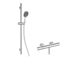 kielle Oudee - Sprchový set s termostatickou baterií, tyčí, hadicí a sprchovou hlavicí EcoSpare, chrom 20602SNT60