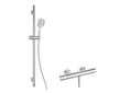 kielle Oudee - Sprchový set s termostatickou baterií, tyčí, hadicí a sprchovou hlavicí EcoSpare, chrom 20602SNT70