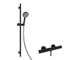 kielle Oudee - Sprchový set s termostatickou baterií, tyčí, hadicí a sprchovou hlavicí EcoSpare, matná černá 20602SNT44