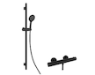 kielle Oudee - Sprchový set s termostatickou baterií, tyčí, hadicí a sprchovou hlavicí EcoSpare, matná černá 20602SNT64