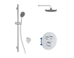 kielle Oudee - Termostatická baterie pod omítku, pro 2 spotřebiče, s příslušenstvím EcoSpare a tělesem, chrom 20602SPT50
