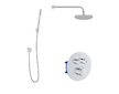 kielle Oudee - Termostatická baterie pod omítku, pro 2 spotřebiče, s příslušenstvím EcoSpare a tělesem, chrom 20602SPT80