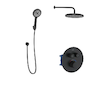 kielle Oudee - Termostatická baterie pod omítku, pro 2 spotřebiče, s příslušenstvím EcoSpare a tělesem, matná černá 20602SPT74