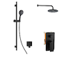 kielle Vega - Sprchový set s baterií pod omítku, pro 2 spotřebiče, s příslušenstvím EcoSpare a tělesem, matná černá 20618SP84