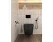 kielle Vega - WC štětka nástěnná s držákem, matné sklo/matná černá 40518004