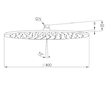 Kludi A-Qa - Hlavová sprcha, průměr 40 cm, kartáčovaný bronz 64340N1-00