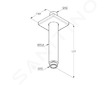 Kludi A-Qa - Sprchové rameno stropní, 15 cm, bílá 6653591-00