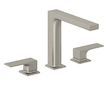 Kludi Decus - Umyvadlová baterie s výpustí Push-Open, 3-otvorová instalace, kartáčovaný nikl 54393N575