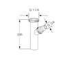 Kludi  - Designová sifonová trubka, s přípojkou, chrom 1046205-00
