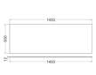 Kludi Icos - Deska pod umyvadlo 140x50 cm, matná petrolejová 50T140O3