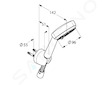 Kludi Logo - Set sprchové hlavice, držáku a hadice, 3 proudy, chrom 6803005-00