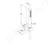 Kludi Nova Fonte - Set sprchové hlavice, držáku a hadice, černá mat 2085039-15