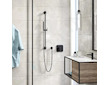 Kludi Nova Fonte - Set sprchové hlavice, držáku, tyče 90 cm a hadice, černá mat 2084039-15