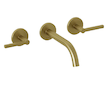 Kludi Nova Fonte - Umyvadlová baterie pod omítku, 3-otvorová instalace, s tělesem, kartáčované zlato 20144N015