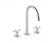 Kludi Nova Fonte - Umyvadlová baterie s výpustí a otočným výtokem, 3-otvorová instalace, chrom 201430520