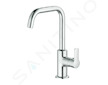 Kludi Pure&Easy - Umyvadlová baterie s výpustí a otočným výtokem, chrom 370230565