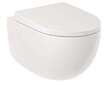 Kludi Resa D - Závěsné WC se sedátkem SoftClose, Rimless, Spiralflush, lesklá bílá 24WCSET43