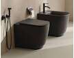 Kludi Resa R - Stojící WC, vario odpad, Rimless, matná černá 23WCB0439