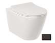 Kludi Resa R - Závěsné WC se sedátkem SoftClose, Rimless, Spiralflush, matná černá 23WCSET39