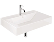 Kludi Resa - Umyvadlo 81x51 cm, s přepadem, s otvorem pro baterii, lesklá bílá 59WW8143