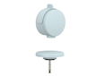 Kludi Rotexa - Vrchní sada k vanové odtokové a přepadové soupravě s napouštěním, matná světle modrá 71826O4-00
