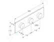 Kludi Tronic - Termostatická baterie pod omítku, pro 2 spotřebiče, chrom 3830005-00
